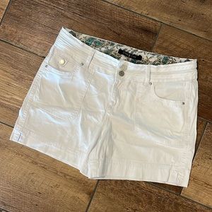 White Cargo Shorts